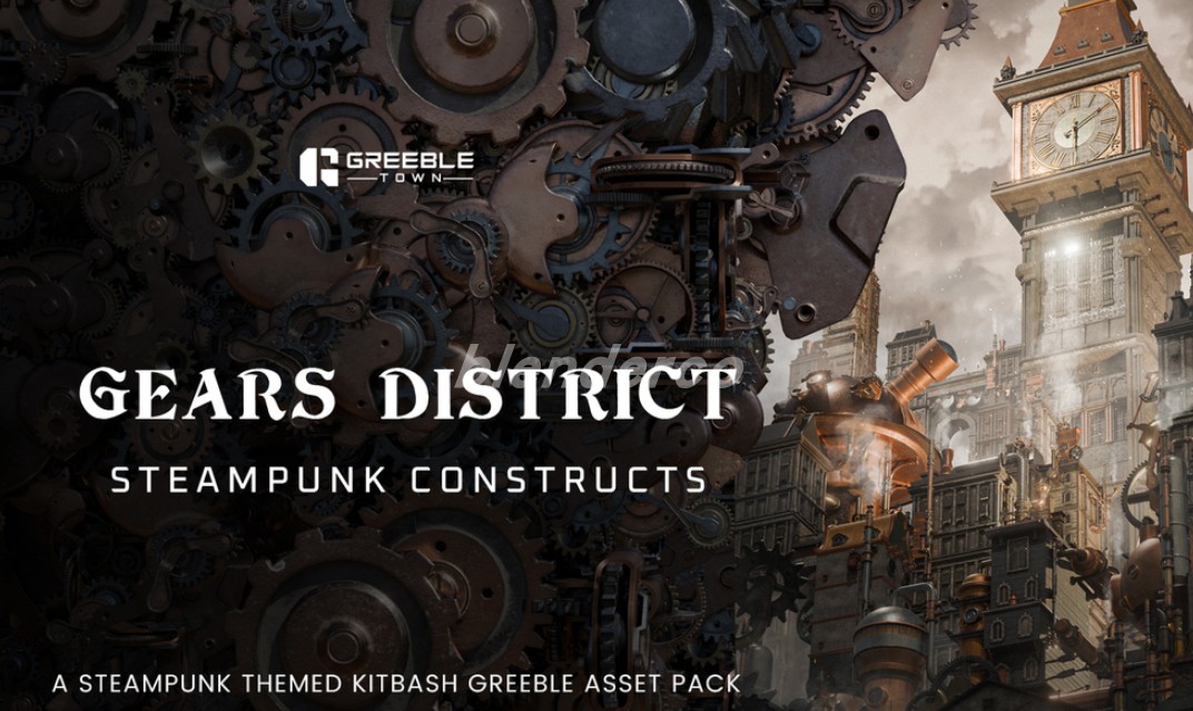 Gears District – 蒸汽朋克建造 Kitbash 建筑