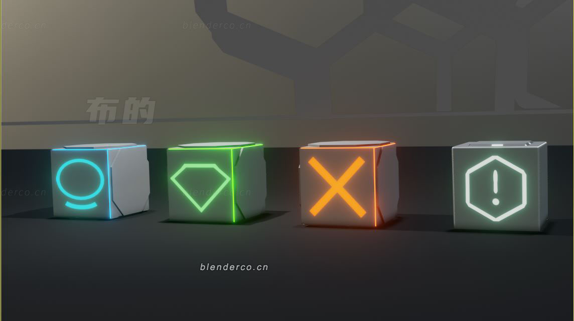 Blender科幻板条箱模型