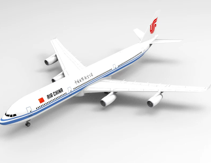 C4D FBX STL OBJ Blender Maya航空飞机民航飞机客机三维模型素材