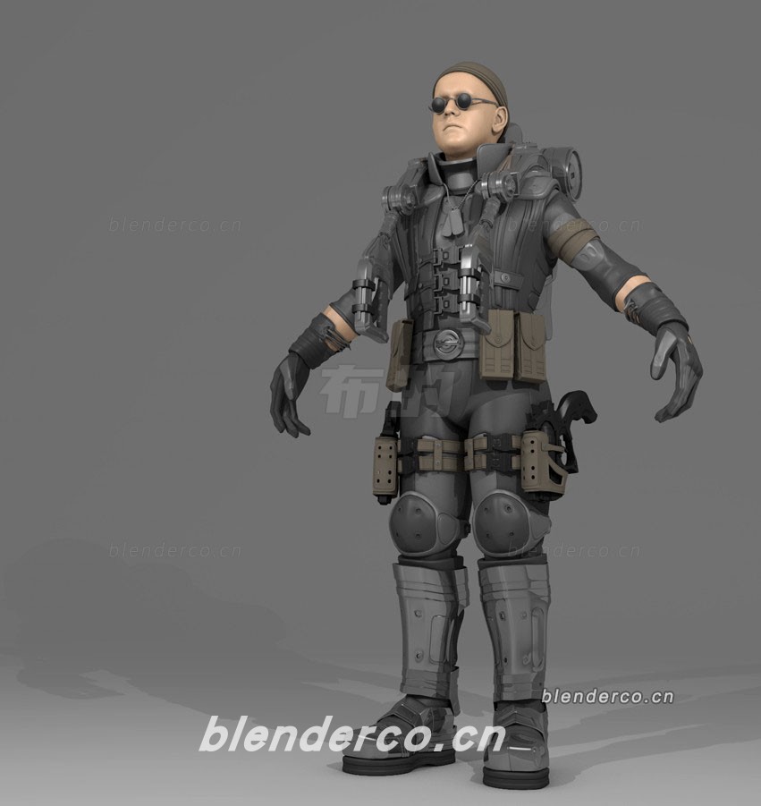 blender男人模型-群友分享-作者不清楚，知道的留言。