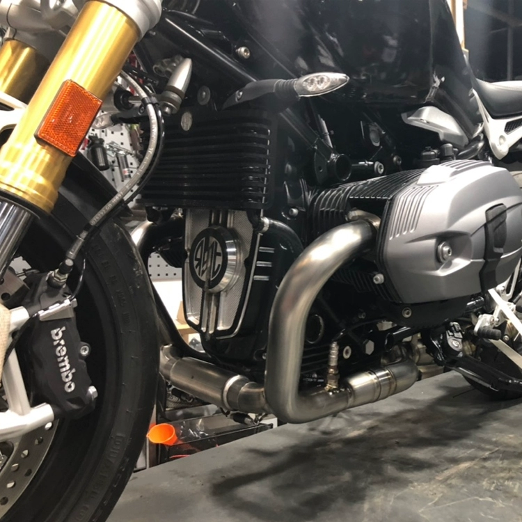 Thích hợp cho latte RnineT Ống xả tinh khiết RnineT xe máy sửa đổi hoàn toàn bằng hợp kim titan ống xả phía trước - Ống xả xe máy
