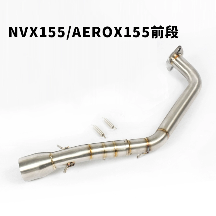 Xe máy tay ga sửa đổi NVX155 phần trước bằng thép không gỉ AEROX155 phần trước đầy đủ một nửa ống xả áp suất trở lại - Ống xả xe máy pô xe wave 110 zin