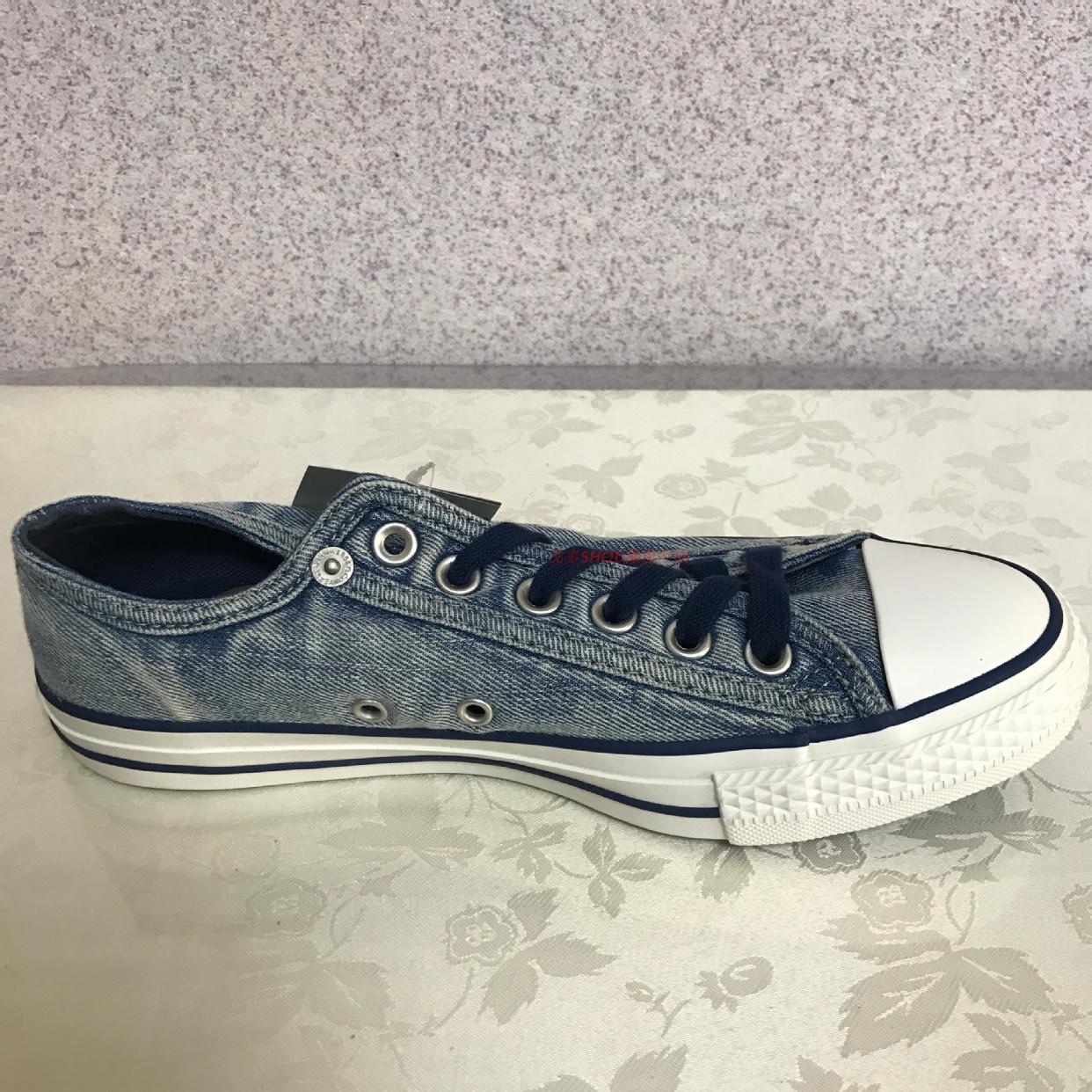 Converse denim mẫu giày vải cao và thấp 151077C 151075C 151074C 151076C giày sneaker nam đẹp