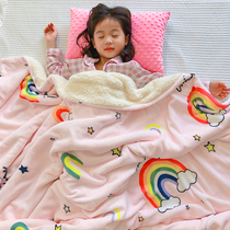 Childrens kindergarten autumn and winter double thick warm blanket baby baby nap cover blanket blanket small quilt cartoon