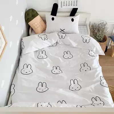 Children's cotton cartoon four-piece bed hats boy cotton sheets man quilt cover girl bedding three sets 4 sets 3