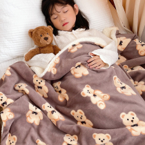 Multifunctional cashmere single quilt cover blanket 120*150 childrens baby kindergarten nap thickened warm quilt cover cover