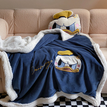 Childrens blanket double thick baby kindergarten nap small blanket baby cover blanket autumn and winter quilt Lamb