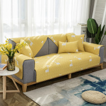 Cartoon fabric cotton sofa cushion sit clearance non-slip four seasons universal modern simple sofa towel pure cotton cover Nordic