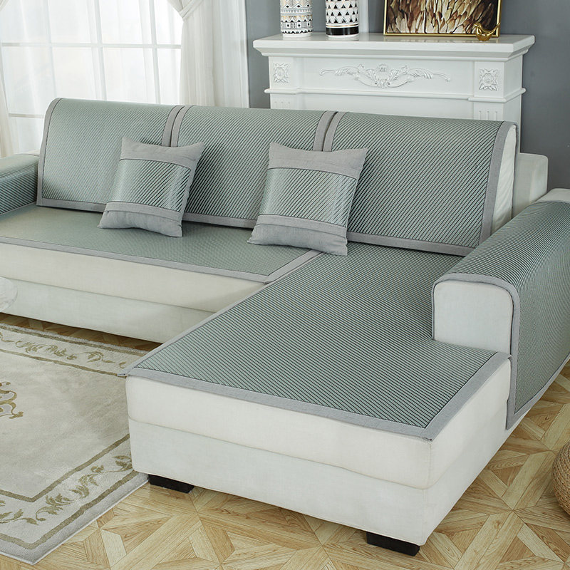 Rattan sofa cushion summer cushion non-slip mat simple modern cushion armrest backrest sofa set custom made teng bamboo