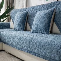 Plush sofa cushion Simple modern non-slip high-grade fabric cushion All-inclusive cover cloth Universal autumn and winter sofa cover towel