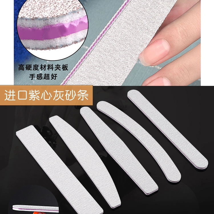 Trái tim màu tím Dụng cụ làm móng tay Đánh bóng Dải chà nhám Dải cát Hình chữ nhật Kim cương tròn Gỗ chạm khắc Đồ trang sức Wenwan Đánh bóng - Công cụ Nail