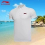 Li Ning t-shirt nam ngắn tay áo 2018 mùa hè mới Wade loạt ve áo ngắn tay bông thể thao polo shirt APLL033 áo polo levis