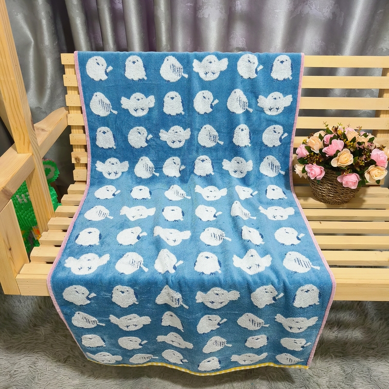 Free Shipping, Export-Grade Japanese Order, Pure Cotton Untwisted Yarn Bath Towel, Embossed Jacquard Terry, Soft, Absorbent, Cute Cartoon Design Free Shipping, Export-Grade Japanese Order, Pure Cotton Untwisted Yarn Bath Towel, Embossed Jacquard Terry, Soft, Absorbent, Cute Cartoon Design