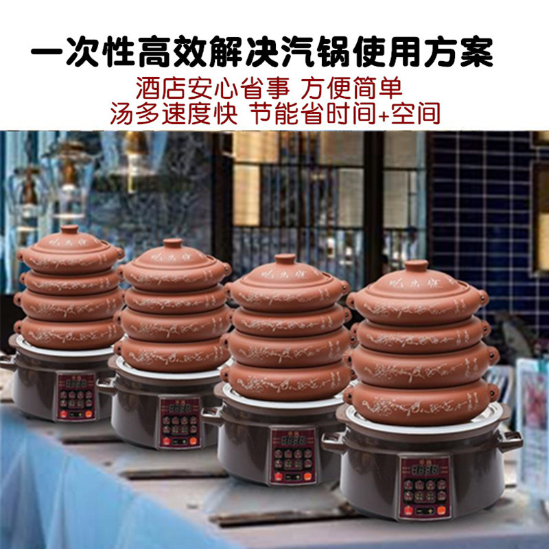 Commercial electric cooker chicken pot large capacity multi-functional health pot soup pot plug-in purple casser steam pot household