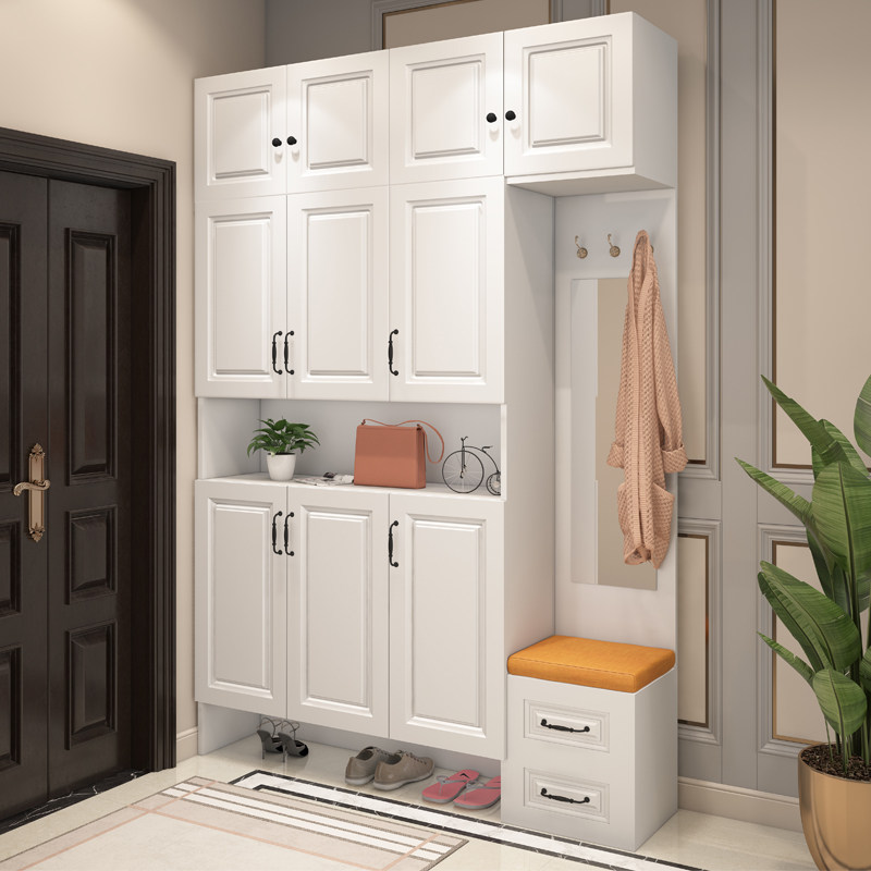 Shoe cabinet Door entrance partition cabinet Home room hall cabinet Modern simple double-sided living room screen decorative cabinet shelf