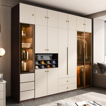  Wardrobe Household bedroom storage cabinet Modern simple economical rental room with assembly package installation glass wardrobe