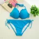 Bộ bikini màu xanh lá cây huỳnh quang đơn gốc Âu Mỹ, bộ ngực lớn và nhỏ tụ họp để trình diễn áo tắm mỏng đi nghỉ mát trên bãi biển Áo tắm suối nước nóng - Bikinis