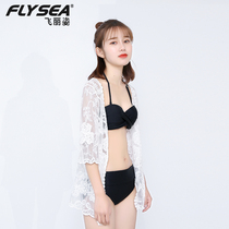 Swimsuit woman Three sets Korean spa small fragrant wind bikini small breasts gather sexy split triangular conservative swimsuit