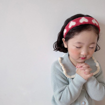 Child furry hair stirrup Winter Korean version girl baby loving wide side head hoop cute princess hair adorned with foreign air tide