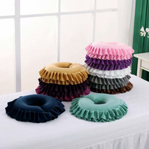 High-end Beauty Bed U Type Latex Pillow Groveling Pillow Can Be Detached Wash Physiotherapy Pillow Face Pillow With Core Pure Color Massage Chest Pillow Inner