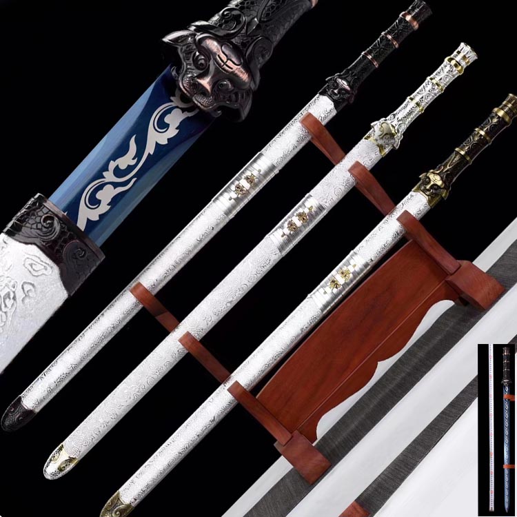 The Longquan City integrated high manganese steel Tang horizontal martial art Tangsword cold weapon Hard Sword Town Residence The sword and sword delivery The sword is not open