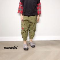 Boys work pants CUHK Tong Chun Autumn Ji New childrens childrens childrens child clothes Primary school children loose casual long pants