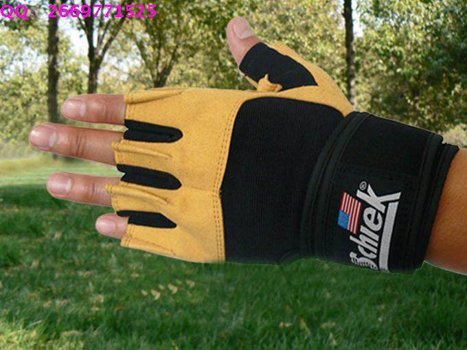 Men's Bodybuilding Gym Gloves Extended Wrist Gloves Palm Thickened Non-slip Equipment Training Gloves