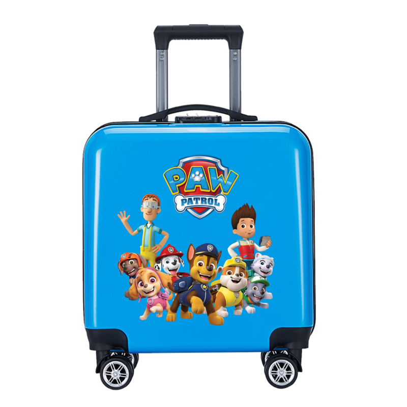 Children's Trolley Suitcase for Boys and Girls, Small Luggage, 20-Inch Universal Wheels, Student Boarding Travel, Paw Patrol Set