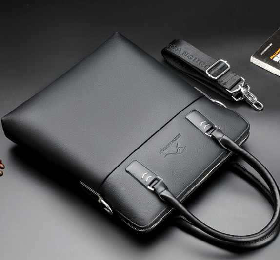 Baodi Kangaroo Men's Bag Handbag HandBag Men's Business Bag Vertical Casual Business Bag Men's Bag Men's Bag