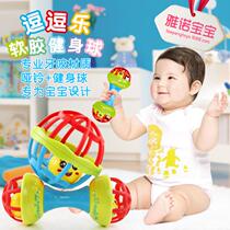Soft rubber fitness ball Hand grip ball Baby Hand rattle BELL Teether baby NEWBORN baby toy Bell toy