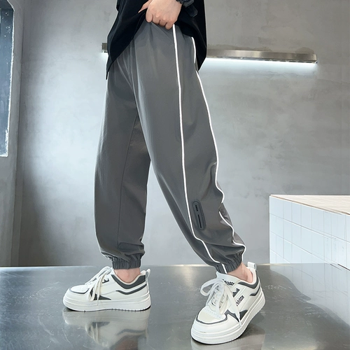 Осенняя летняя одежда, осенние весенние спортивные штаны для мальчиков, подходит для подростков