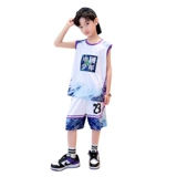 Детская летняя одежда без рукавов, быстросохнущая одежда, спортивный жилет, футбольная форма для мальчиков, подходит для подростков, в западном стиле