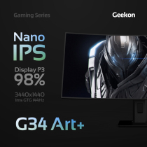  Geekon G34 Art inch 4K Display Nano IPS with fish screen 144hz High refresh rate 98%P3