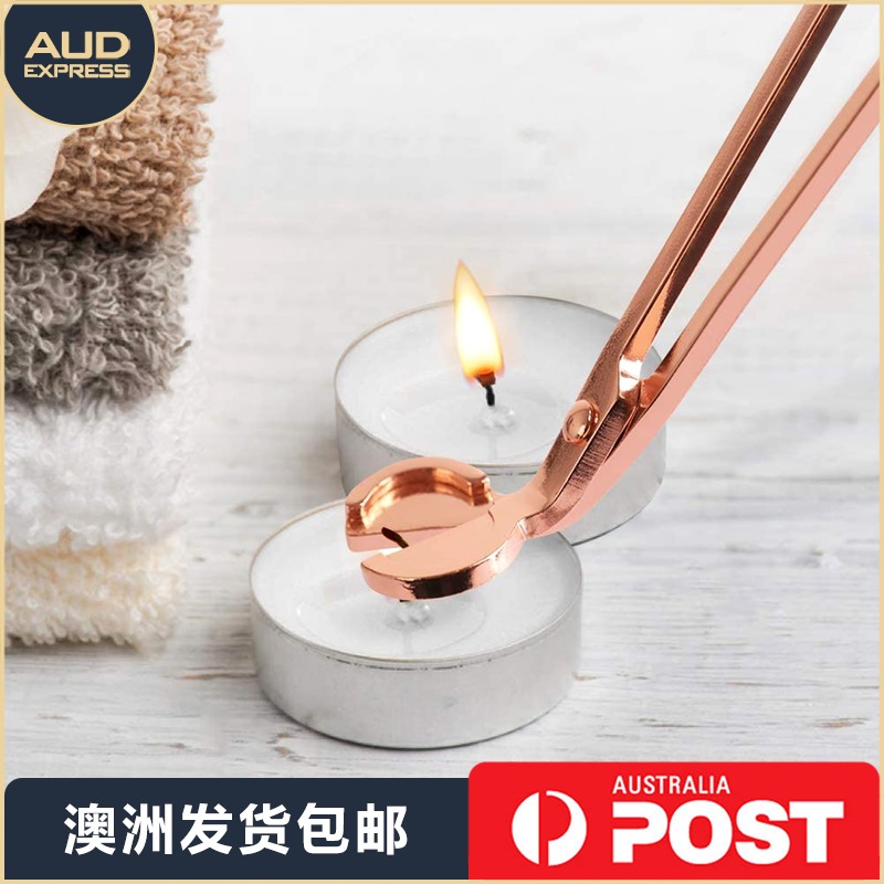 Incense Candle Extinguishing Candle Tool Light Candle Core Scissors FIRE EXTINGUISHING TONGS STAINLESS STEEL ROSE GOLD AUSTRALIA SHIPPED
