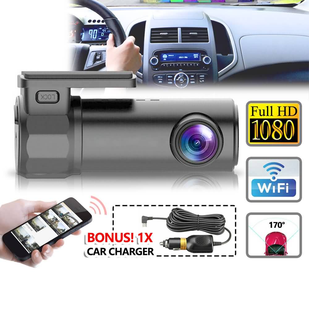 HD WIFI Car Recorder Universal Night Vision 360 degree rotating camera shipped in Australia