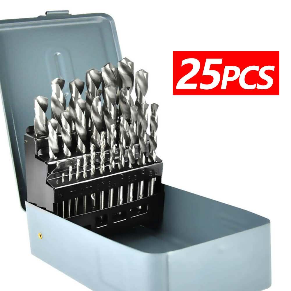 High-speed steel spark drill combined Universal electric drill drill for 1-13MM 25 pieces (Australian shipment)