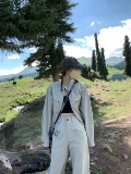 Little Junjun Britney Yaya Осенью модная куртка+рабочие брюки Установите женское осень новое крутое пальто