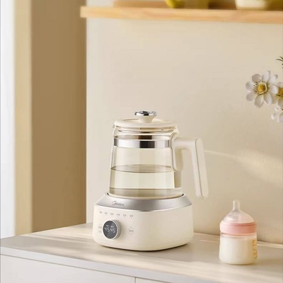 美的小皇冠全玻璃恒温水壶调奶器