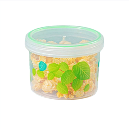 茶花塑料保鲜盒罐可微波加热圆形