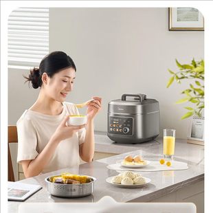 美的6L低脂浓香电压力锅2025新款双胆设计