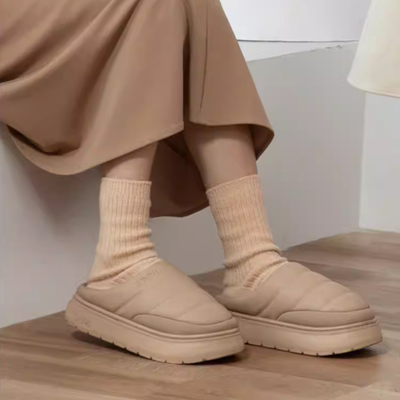 朴西棉拖女士防水加绒保暖秋冬季厚底外穿2025新款居家室内毛毛鞋