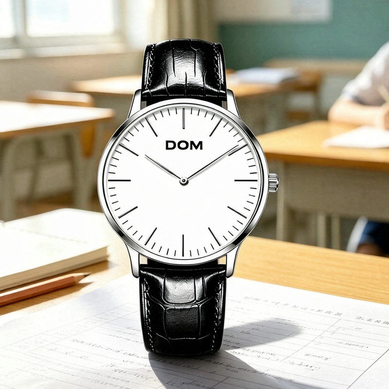 DOM考试专用静音石英腕表