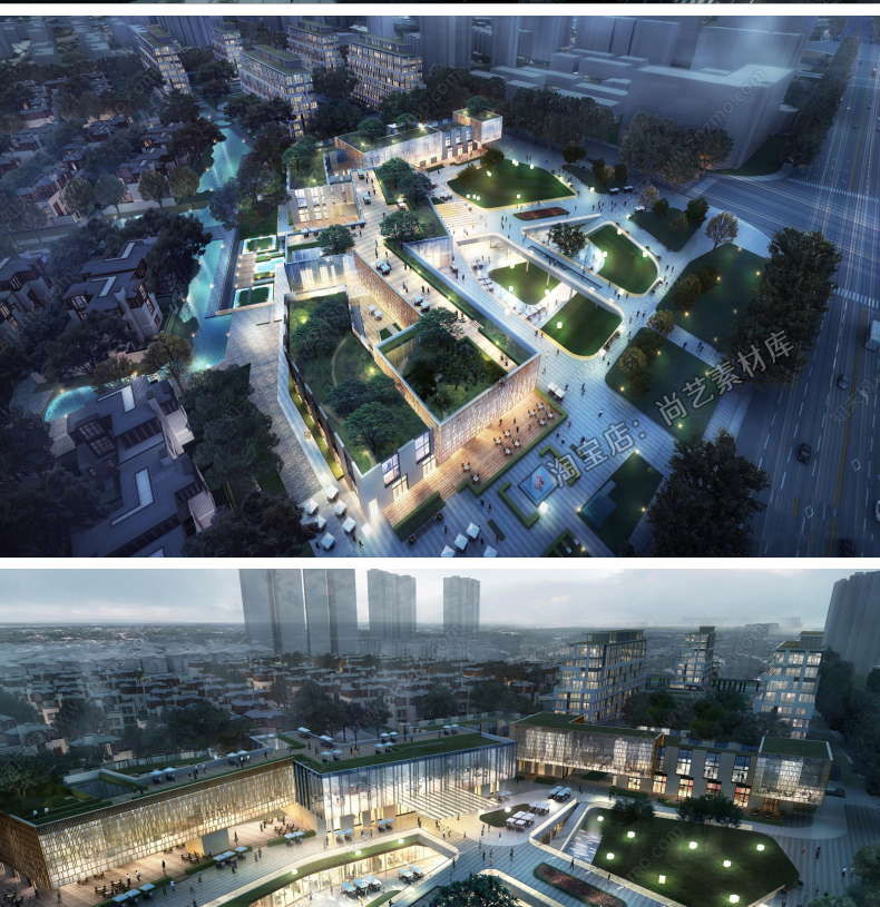 图片[2]-文创园室外商业街步行街购物广场音乐街古街草图大师SU模型源件-cg男孩