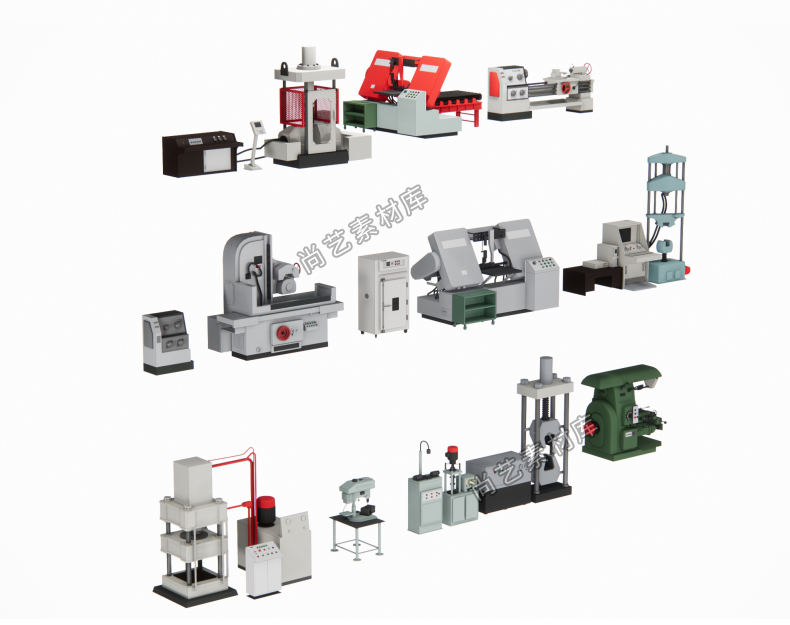 图片[6]-现代数控机床SU模型车床机床设备工业设备铣床刨床钻床SU草图大师-cg男孩
