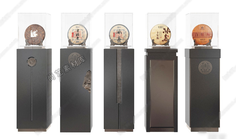 图片[7]-草图大师中式展柜瓷器展示柜SU模型通柜展示台商场展示柜组合SU模-cg男孩