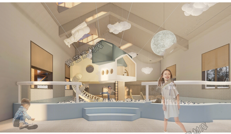 图片[16]-儿童房娱乐室SU模型儿童玩具房儿童活动室幼儿园活动室SU草图大师-cg男孩