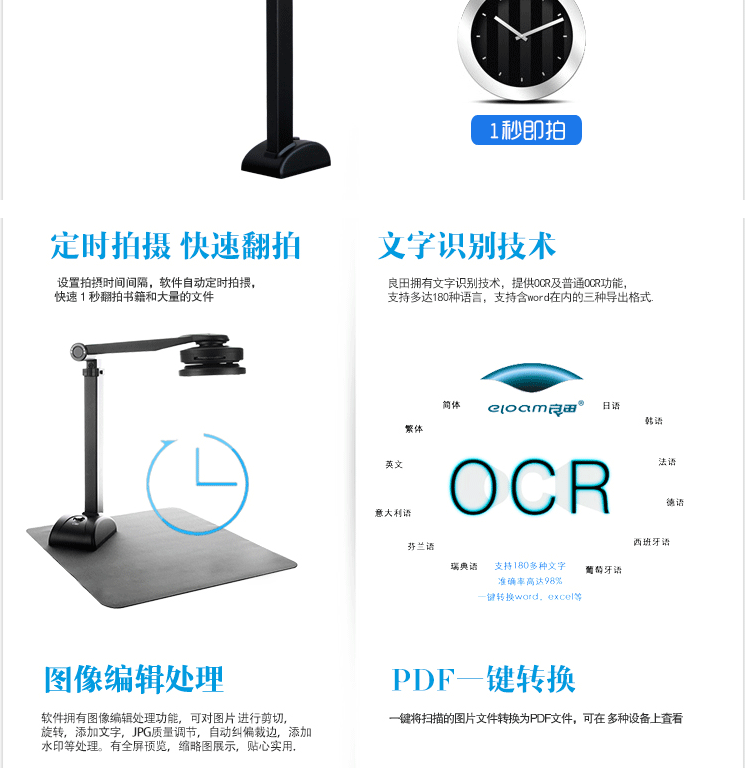Máy quét cổ phần cao cấp Liangtian S1000 định dạng A4 lưu trữ điện tử văn phòng tốc độ cao HD 10 triệu pixel Hỗ trợ phát triển thứ cấp - Máy quét máy scan epson v370
