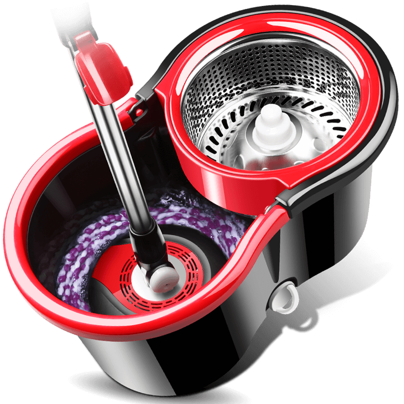 【百家好世】双驱动旋转拖把桶拖把