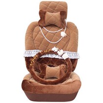 Womens car cushion Four Seasons New Winter lace cute plush cushion Korean Princess Wool Cushion
