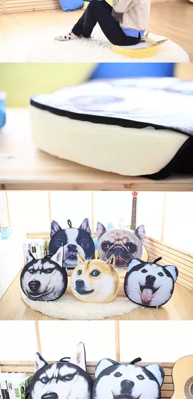 Husky, gối chó phiền phức, Wang Xingren, đầu chó, đệm ngộ nghĩnh, đệm đồ chơi xe hơi sang trọng, quà tặng chó Shiba - Đồ chơi mềm